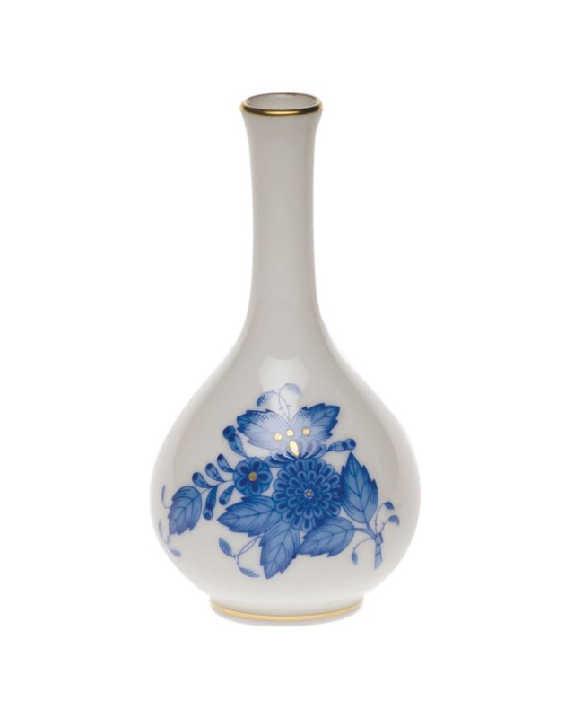 Chinese Bouquet Blue Small Bud Vase