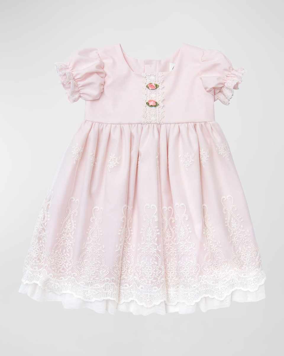 Girl's Sophia Scalloped Lace Dress, 2-6
