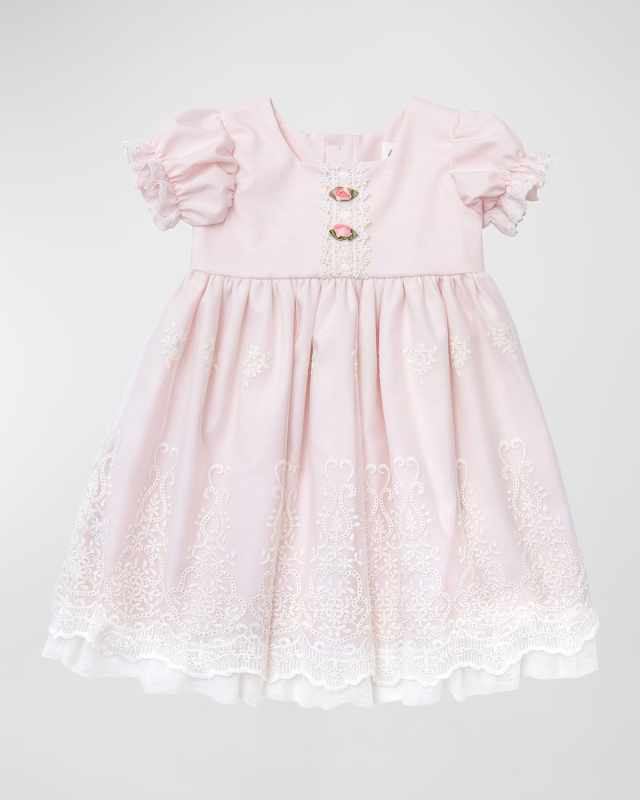 Girl's Sophia Scalloped Lace Dress, 2-6