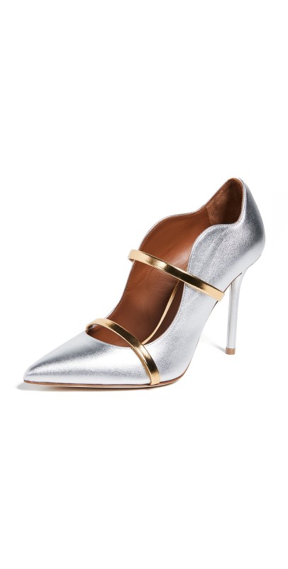 Malone Souliers Maureen Pumps Silver/Gold