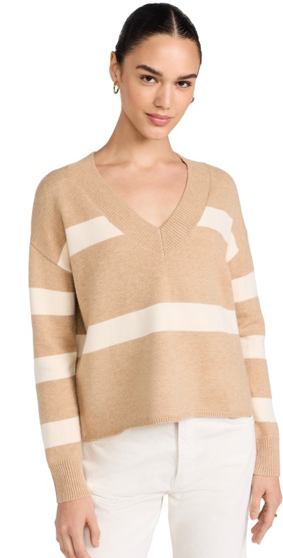 LNA Morjana Sweater Camel Stripe