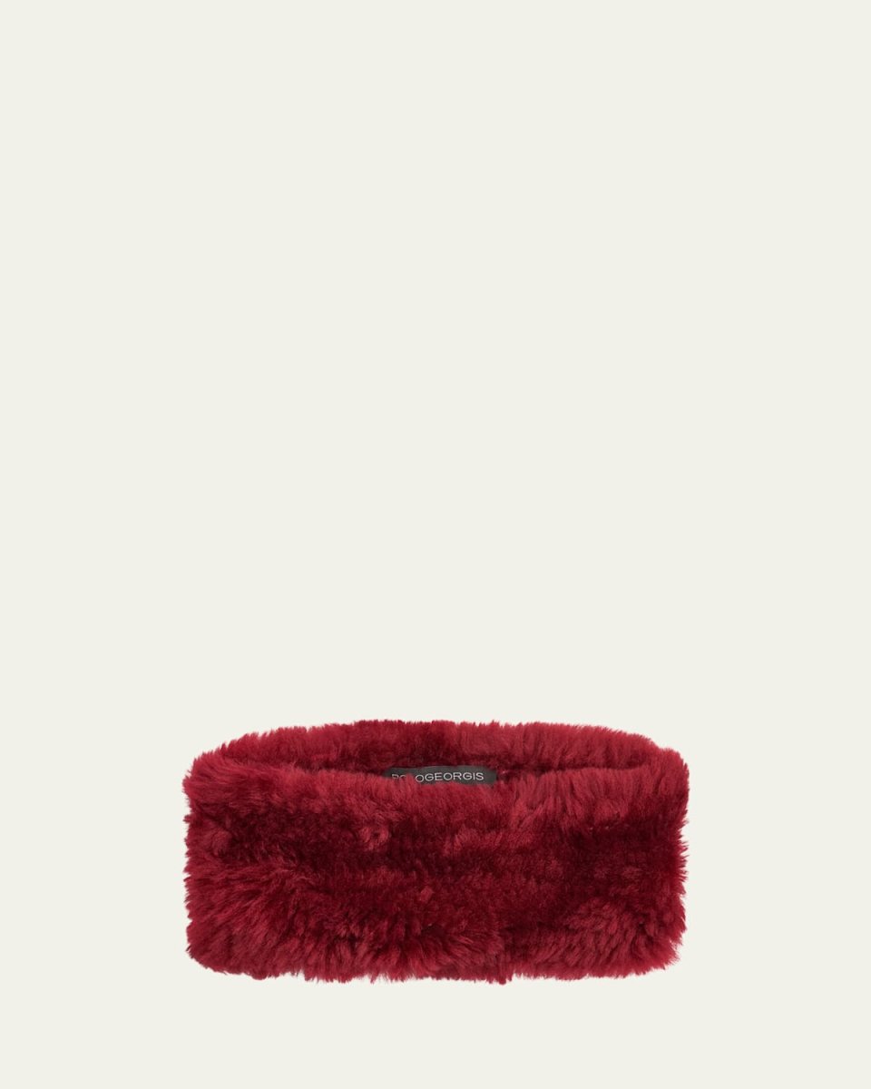 Knitted Dyed Shearling Headband