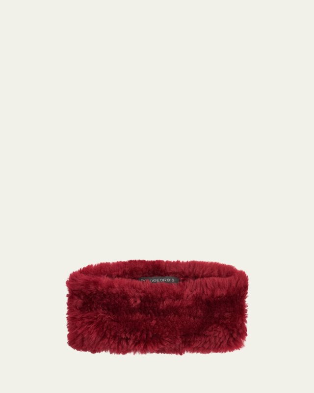 Knitted Dyed Shearling Headband