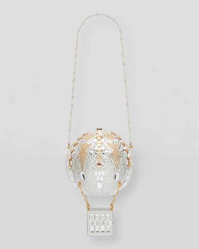 Hot Air Balloon Crystal Minaudiere Bag