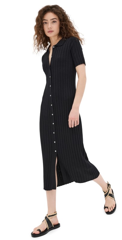 Alexill Alice Ribbed Sweater Dress Black