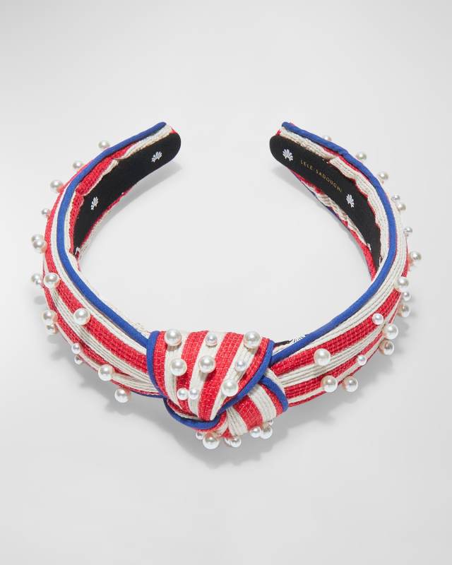 Pearly Knotted Stripe Headband