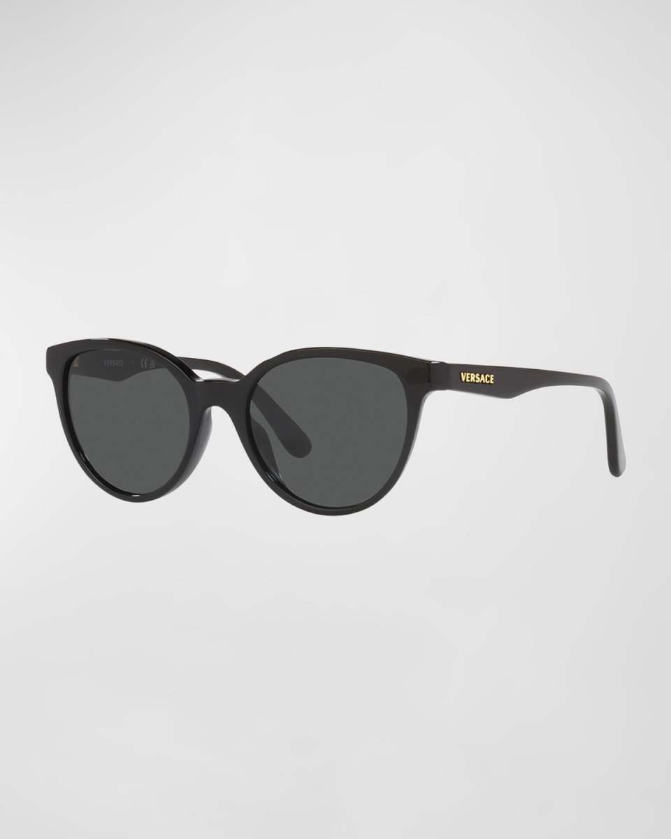 Girl's Logo Round Acetate Sunglasses
