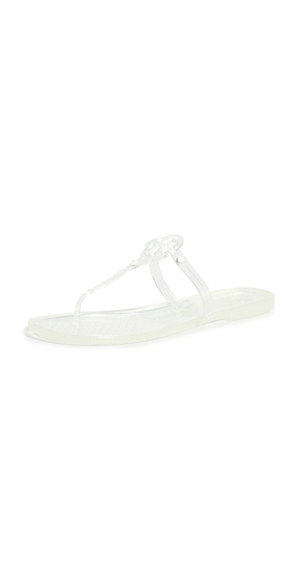 Tory Burch Mini Miller Thong Flip Flops Clear