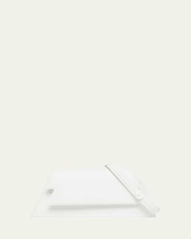 Medium Structured Flap Calfskin Shoulder Bag