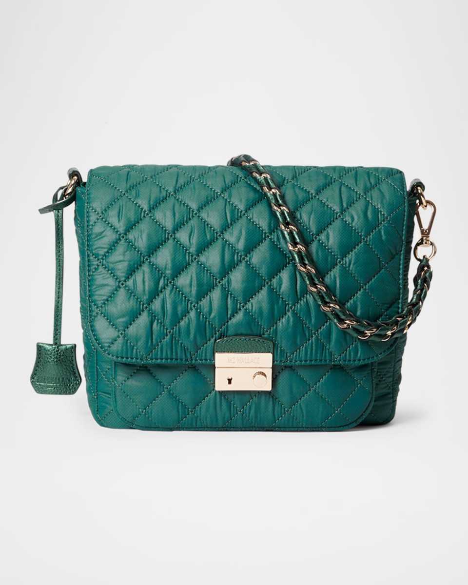Crosby Lock Medium Quilted Nylon Crossbody Bag