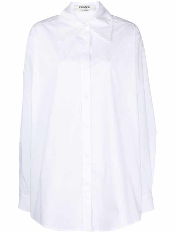 poplin-texture cotton shirt