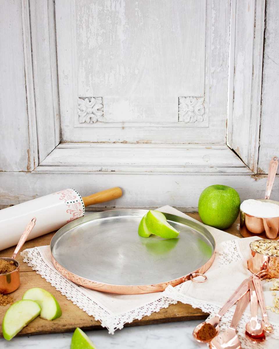 Vintaged Copper Baking Tray, 12"