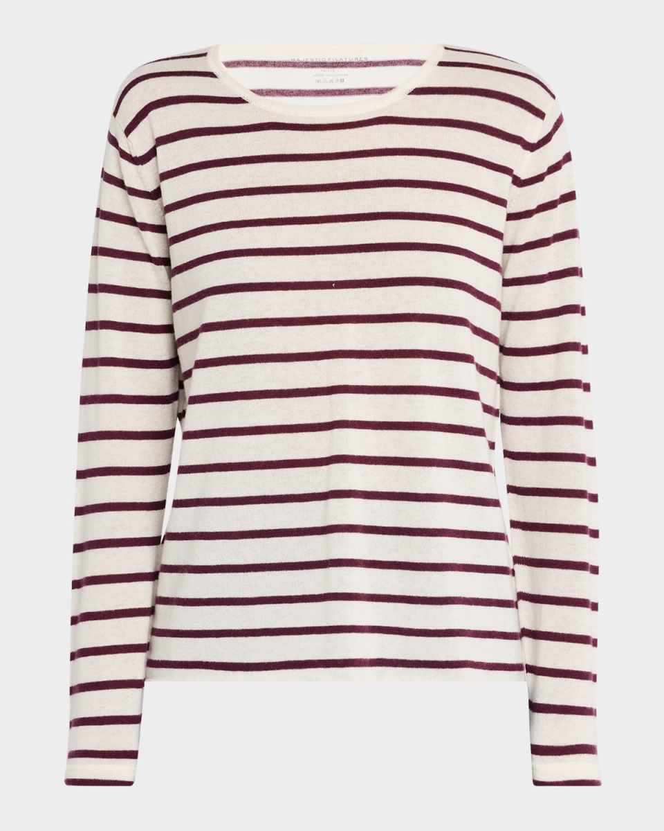 Striped Machine-Washable Cashmere Sweater