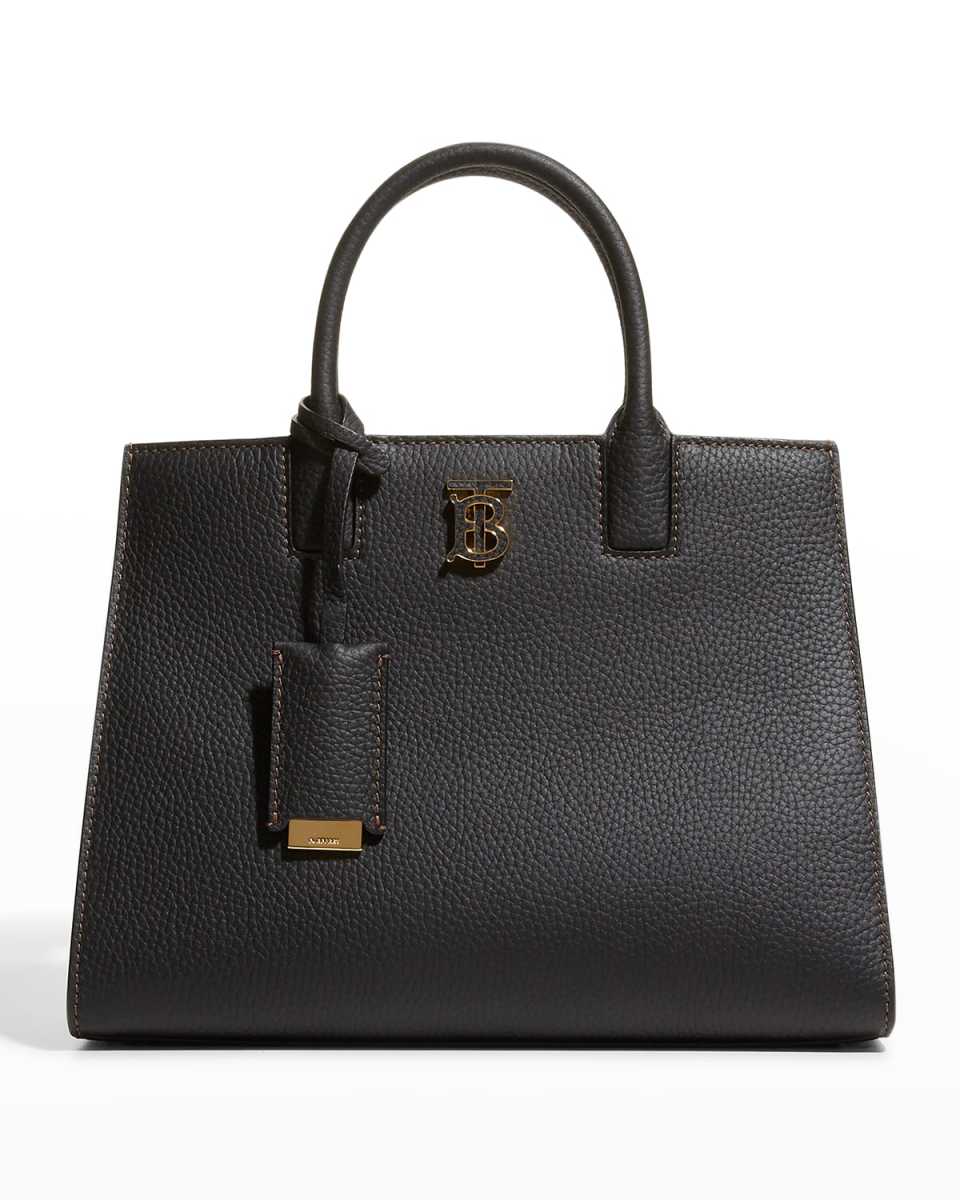 TB Grainy Leather Tote Crossbody Bag