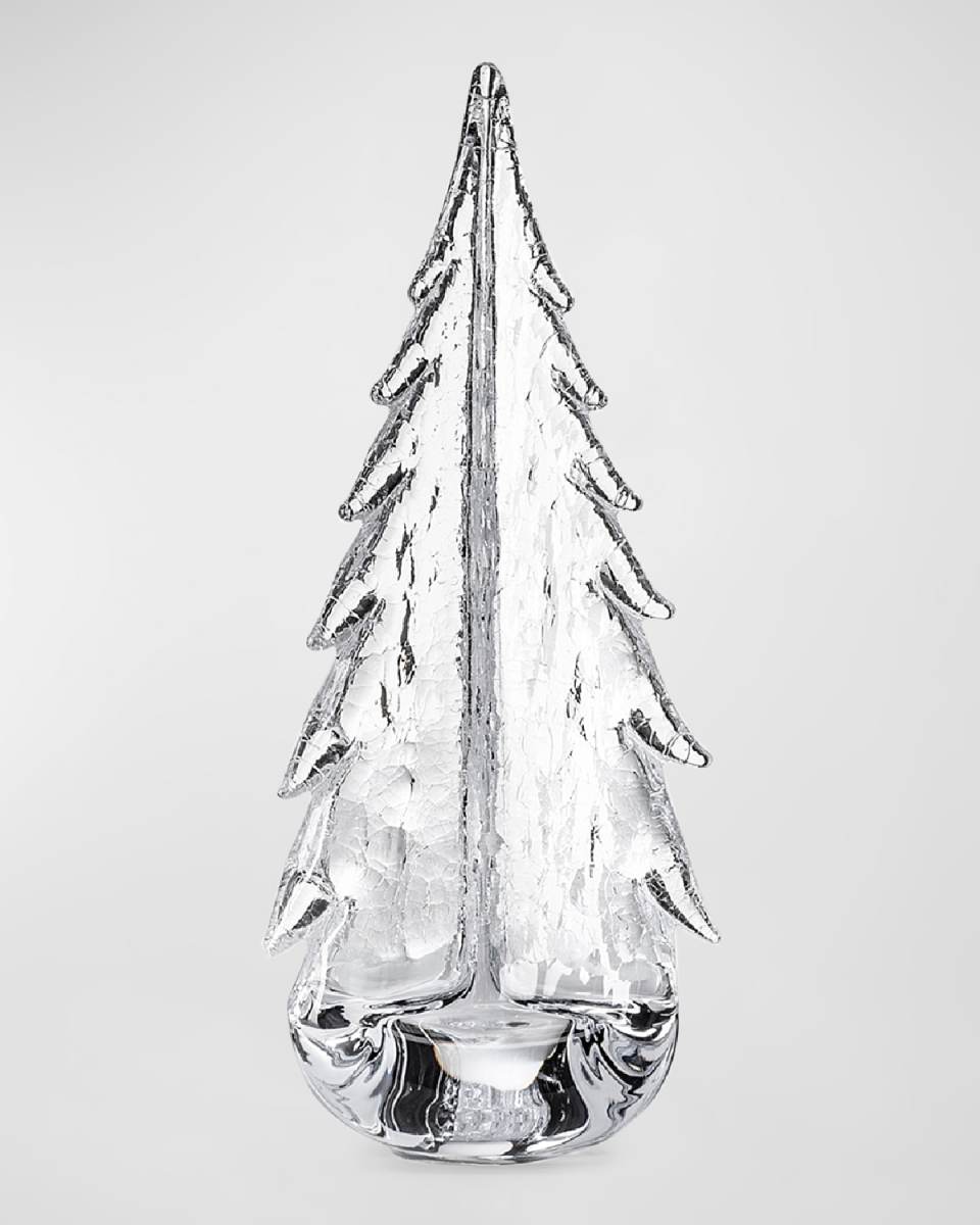 Vermont Crackle Evergreen Glass Tree, 14"