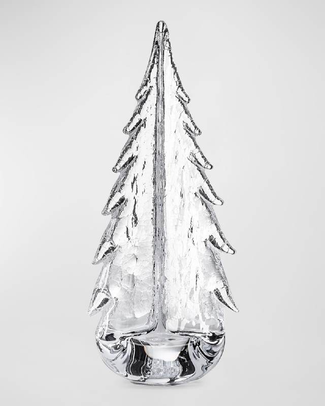 Vermont Crackle Evergreen Glass Tree, 14"