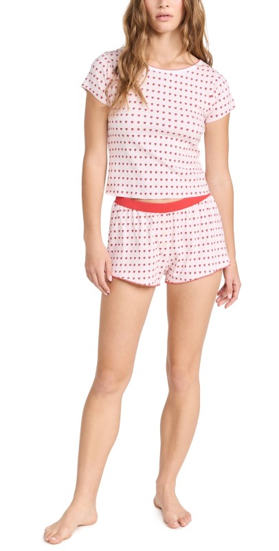 Cozyland by Morgan Lane Suzie PJ Set Floating Hearts