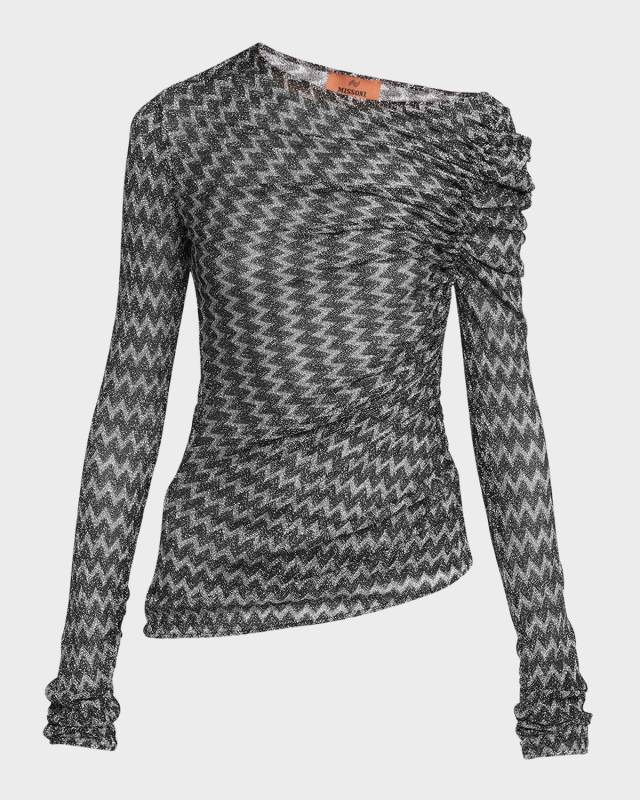 Ruched Chevron Top