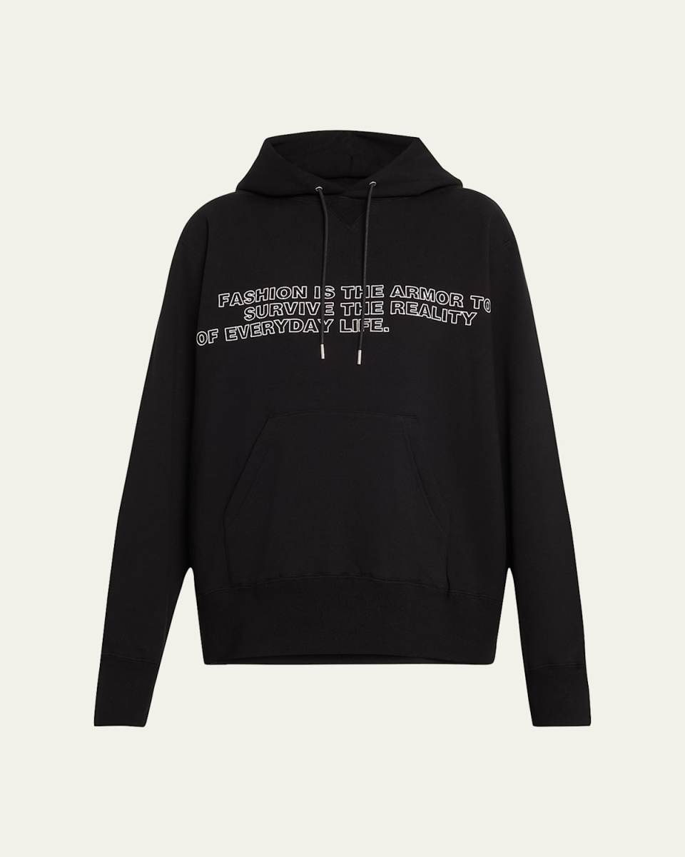 Slogan Embroidered Oversized Hoodie