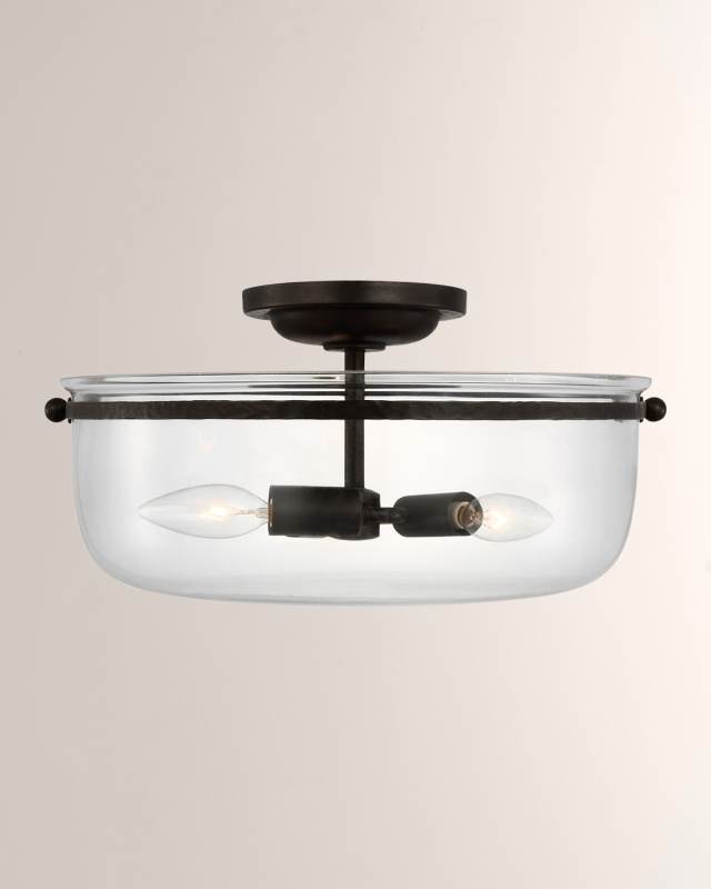 Lorford Medium Mercury Glass Semi-Flush Mount by Chapman & Myers