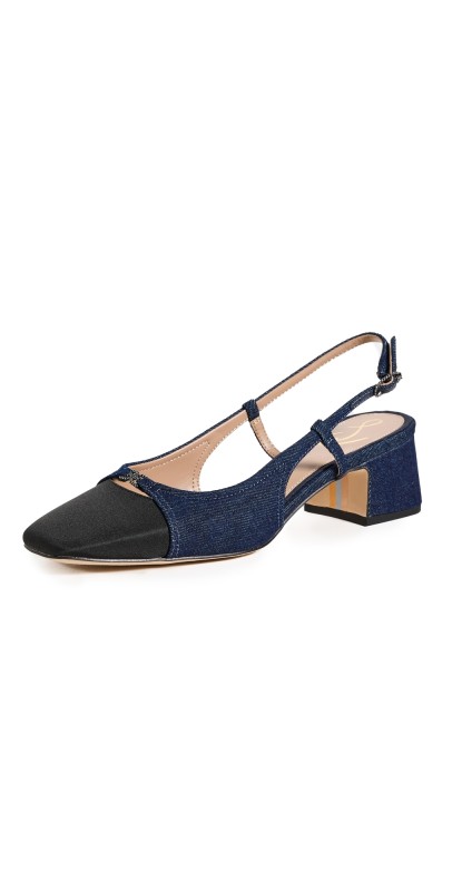 Sam Edelman Tarra 2 Sling Heels Navy/Black