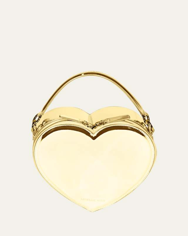 Harley Heart Metallic Faux-Leather Top-Handle Bag