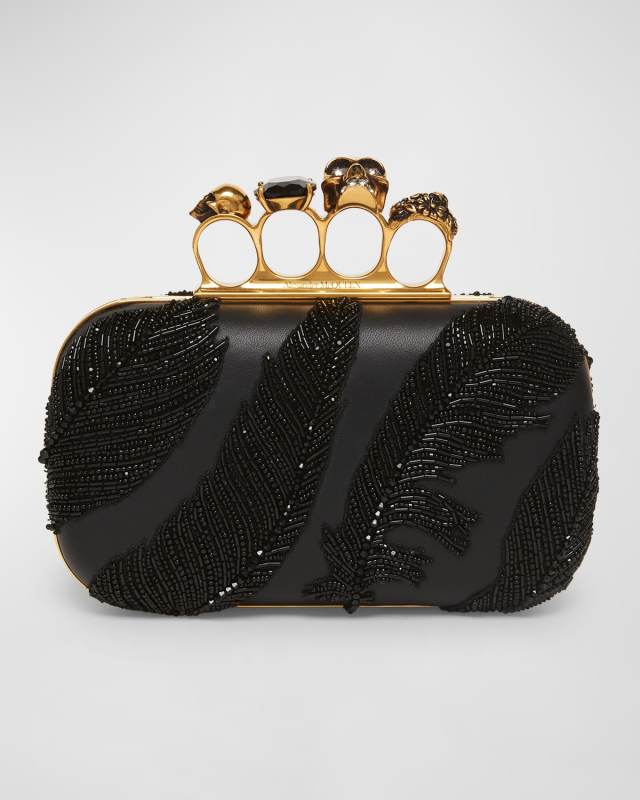 The Skull Four-Ring Crystal Clutch Bag