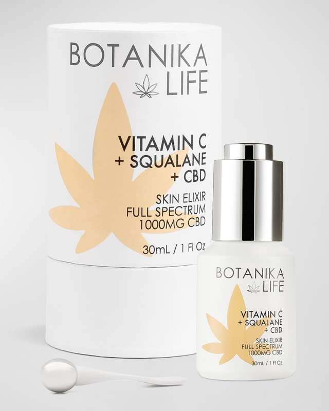Skin Elixir with Vitamin C + Squalane + Full-Spectrum 1000mg CBD, 1 oz.