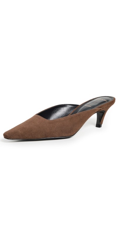Black Suede Studio Logan Pumps 50mm Brown