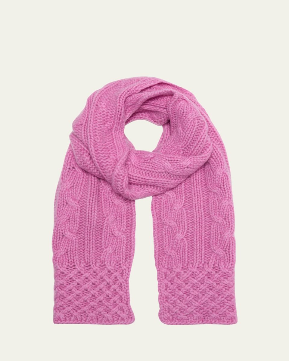 Cable Knit Cashmere Scarf