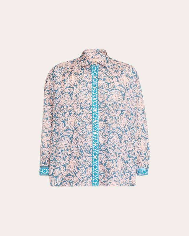 Stevie Floral Silk Button-Front Shirt