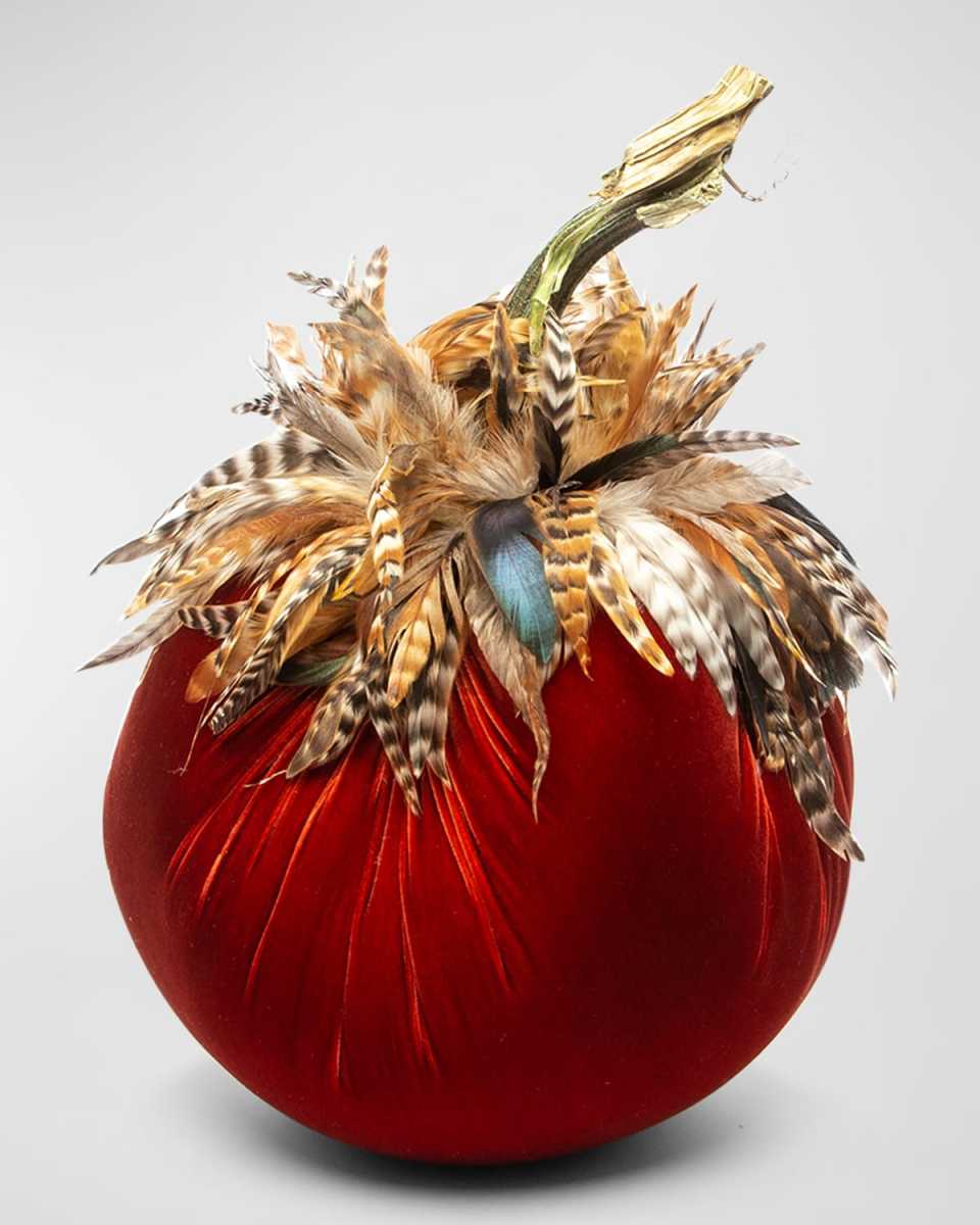 Pumpkin with Feathers, 10"