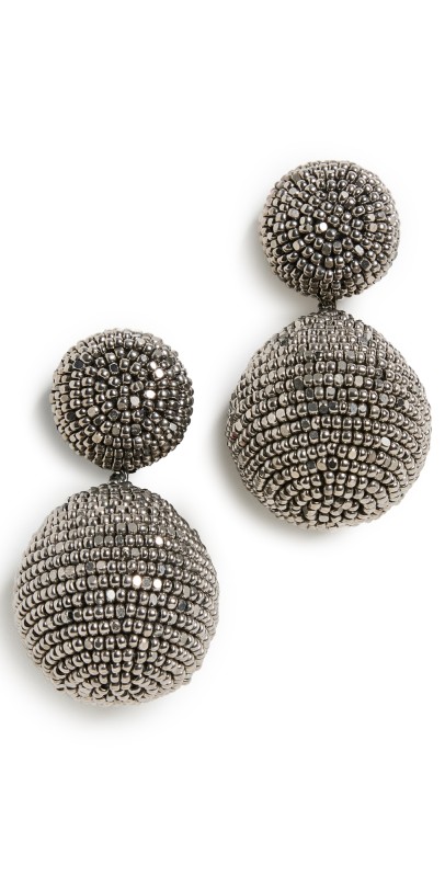 Deepa Gurnani Teslana Earrings Gunmetal
