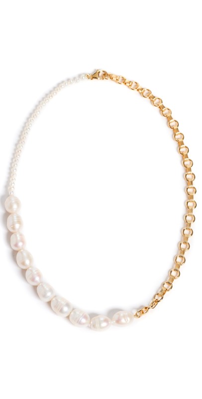 Galley Palmer Pearl Chain Necklace Pearl