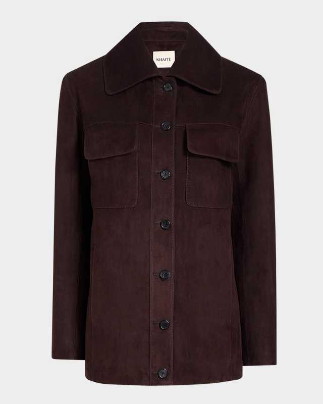 Iana Button Down Suede Jacket