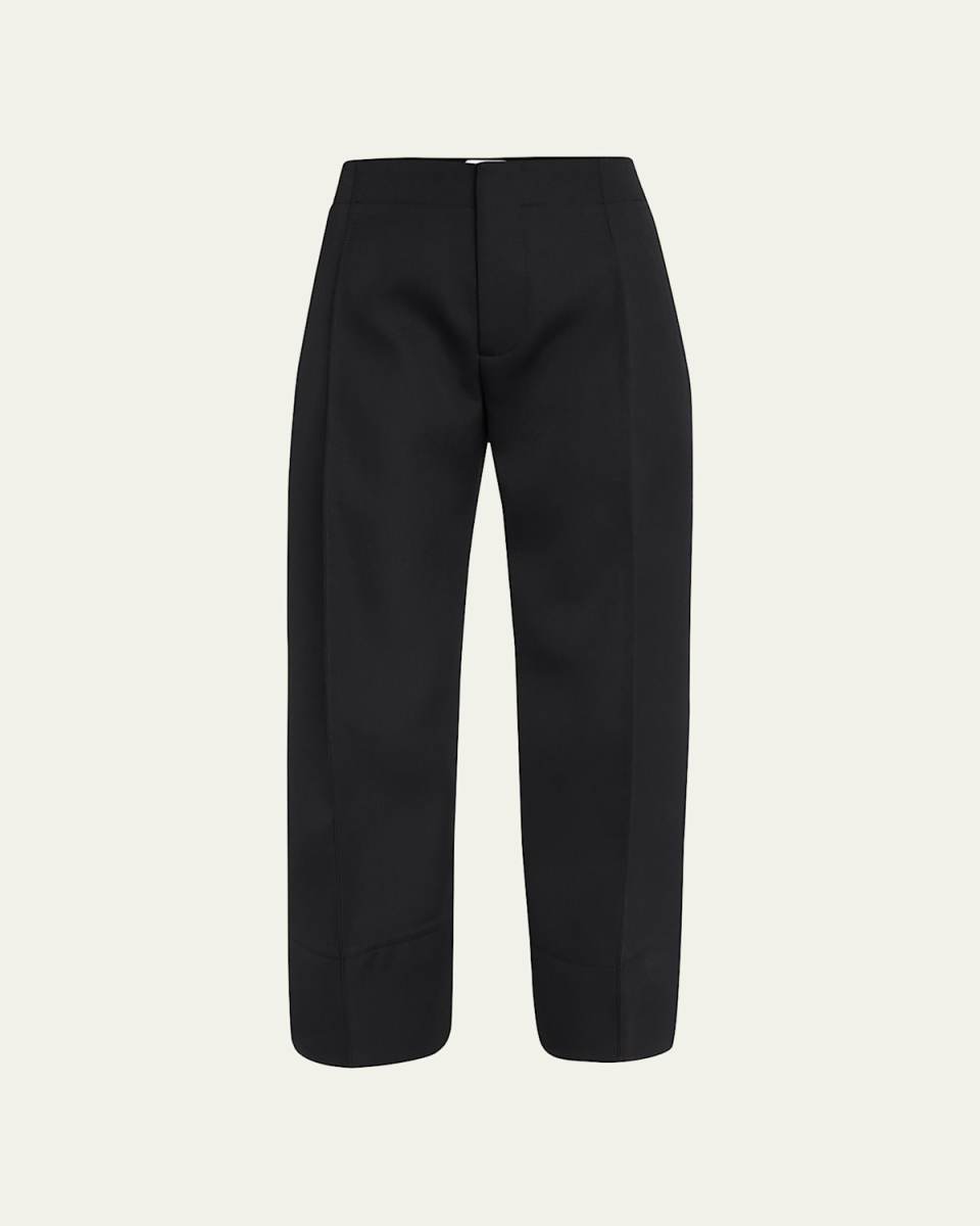 Cropped Wool Flare Pants