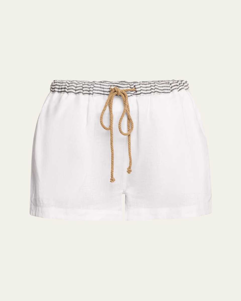 Drawstring Linen Shorts