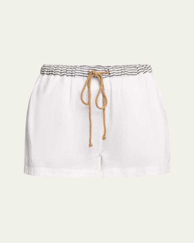 Drawstring Linen Shorts