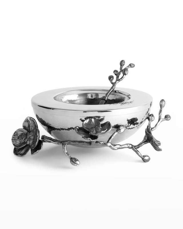 Black Orchid Caviar Dish with Spoon