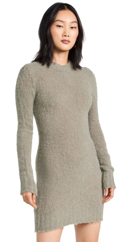 AMI Brushed Alpaca Dress Taupe