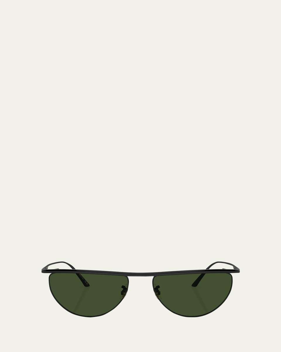 Sleek Metal Windsor Rim Sunglasses