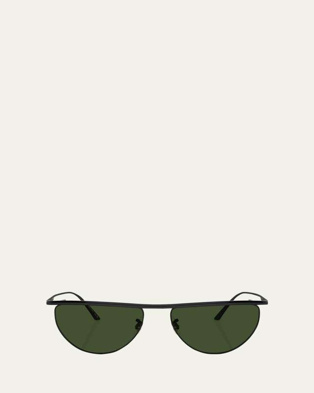 Sleek Metal Windsor Rim Sunglasses