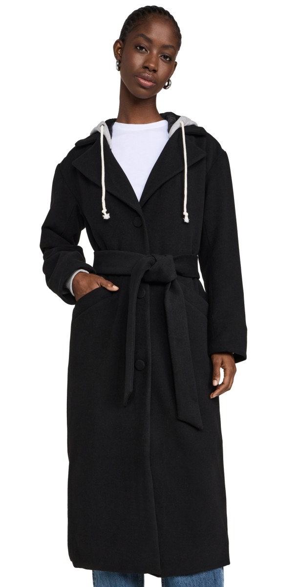 Cinq à Sept Vander Coat Black/Heather Grey