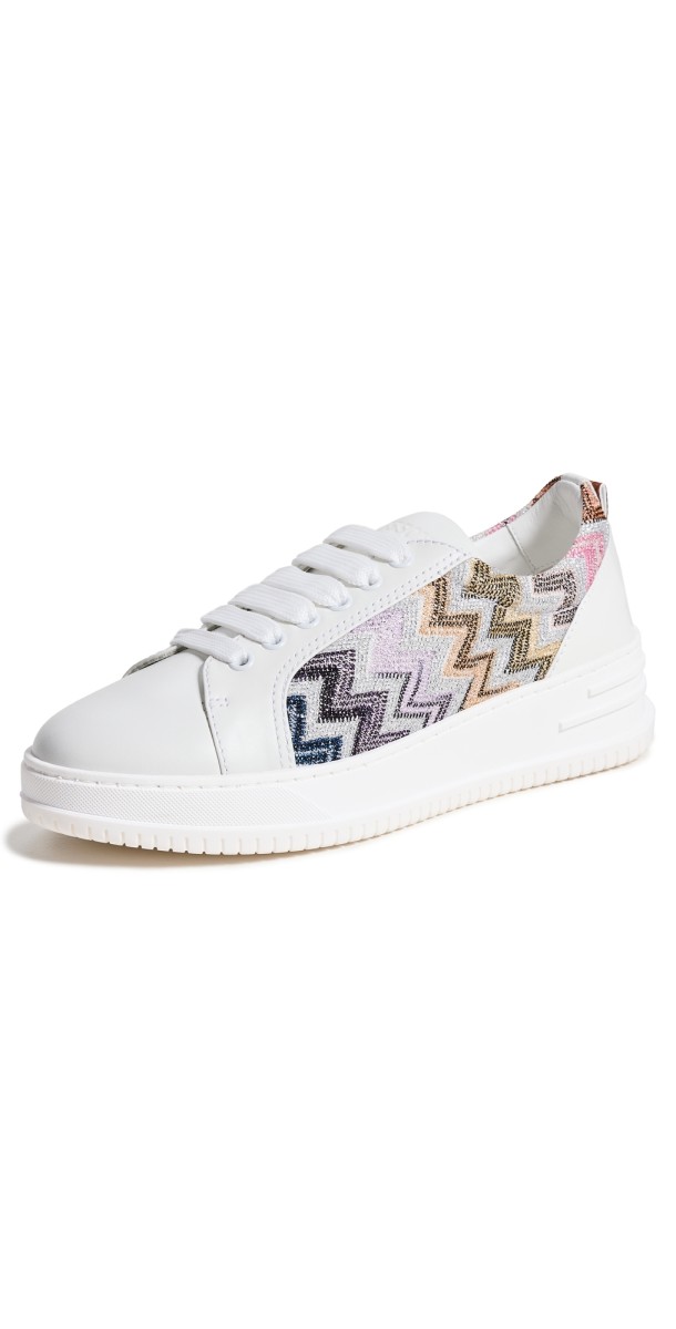 Missoni Alex Sneakers Fabric Metallic Wave Dark Rain