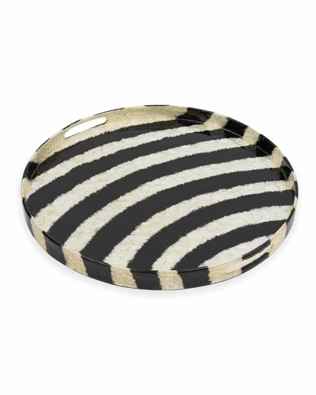 Extra Large Striped Capiz Tray