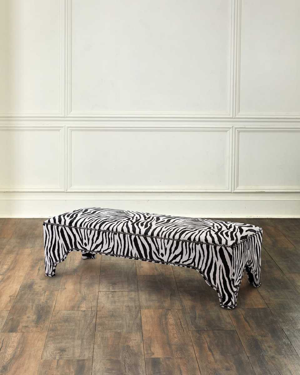 Angelia Hair on Hide Bench, 60"