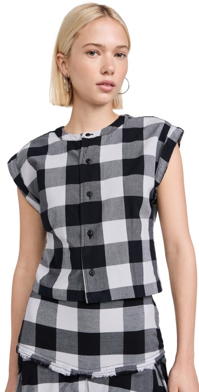 NSF Rhone Plaid Muscle Shirt Vette