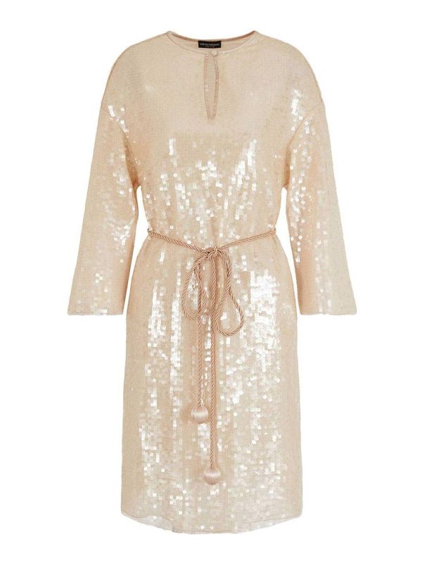 Emporio Armani Robe Courte - Rose Clair