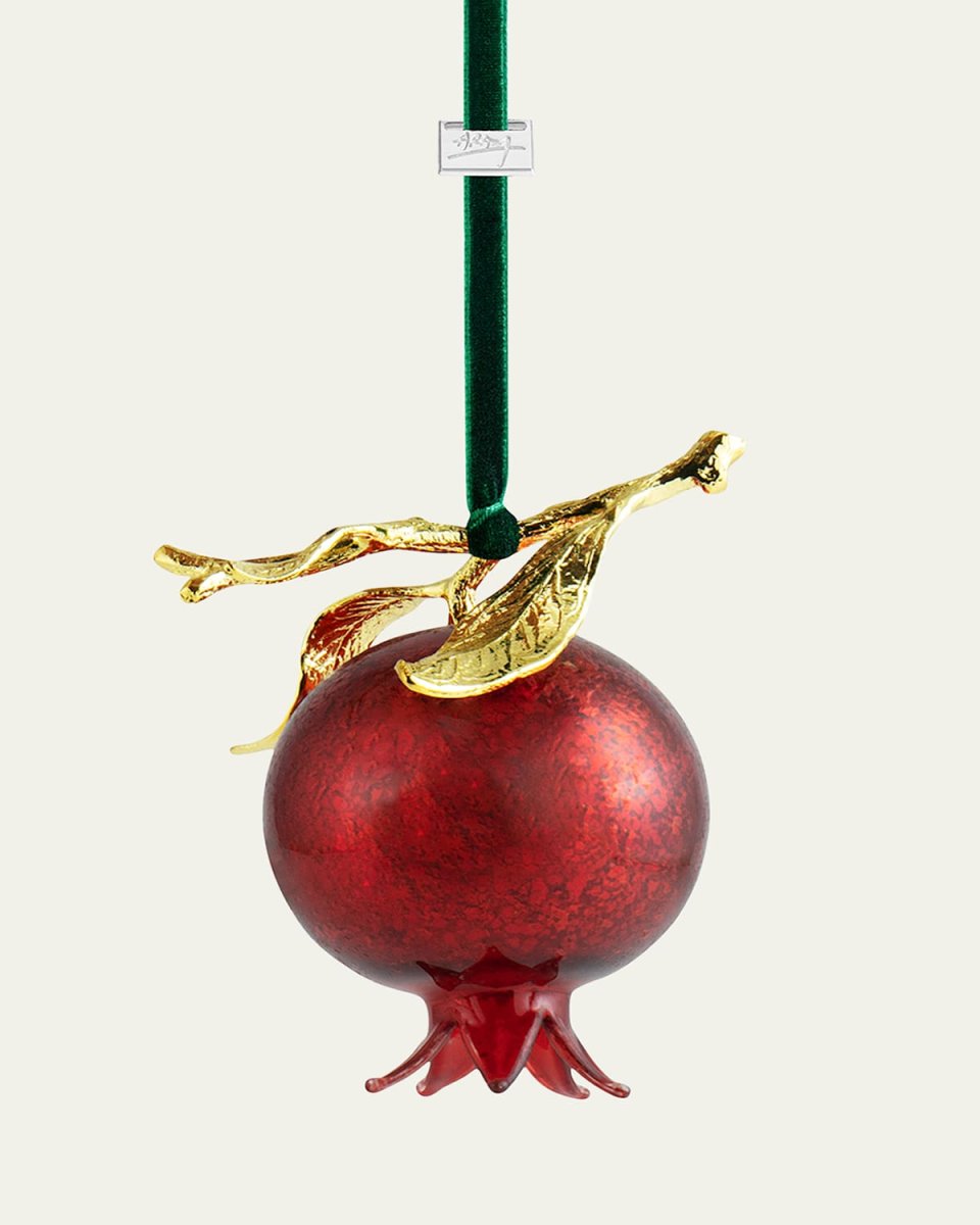 Pomegranate Glass Christmas Ornament