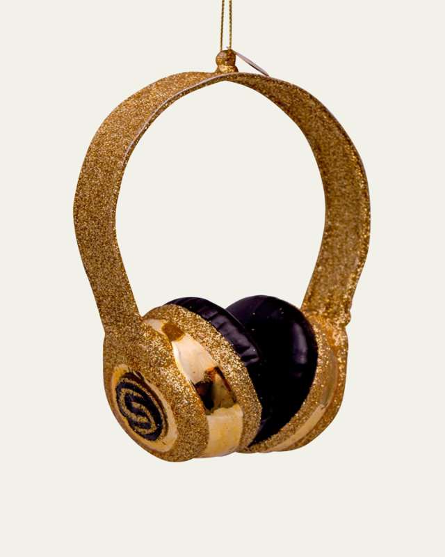 Gold Headphones Ornament